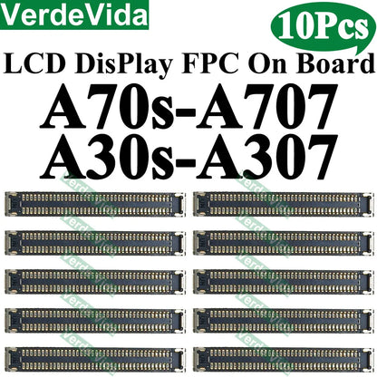 Conector FPC Pantalla LCD en Placa para Samsung Galaxy A10/A20/A21/A30S/A40/A50/A51/A70S / M12/M14/M15/M16 (10 Unidades)