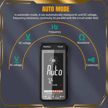 Multímetro Digital Mastfuyi FY125 Auto Rango - Tester Voltaje NCV, Diodo, Resistencia