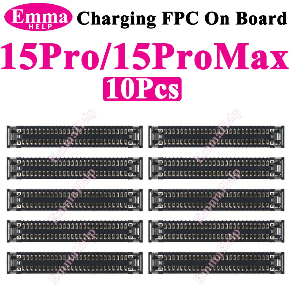 Conector FPC Dock Carga USB en Placa Lógica para iPhone 11-16 Pro Max/Plus/Mini/XS Max (Original, 10 Unidades)