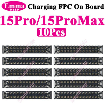 Conector FPC Dock Carga USB en Placa Lógica para iPhone 11-16 Pro Max/Plus/Mini/XS Max (Original, 10 Unidades)