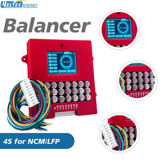 Balanceador Activo Baterías Heltec (4S/6S/8S, 5A) con Pantalla Voltaje - Herramienta LiPo/LiFePO4/NCM/LFP
