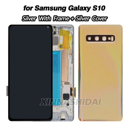 Pantalla TFT para Samsung Galaxy S10 (SM-G973F/U/W) con Marco y Tapa Trasera (Digitalizador Táctil)