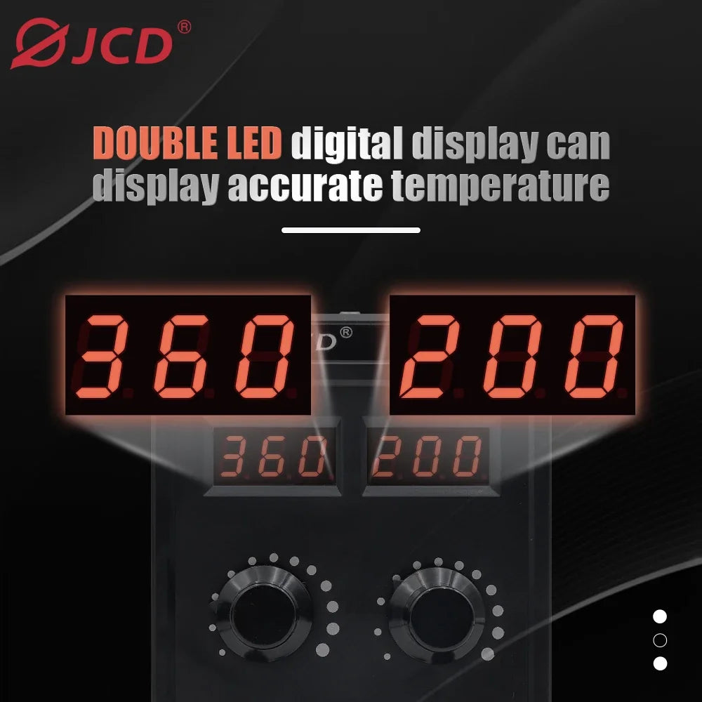 JCD 8586D Soldering Station 2 IN 1 750W Hot Air Gun LCD Dual Digital Display Electric Soldering Iron SMD Welding Rework Station