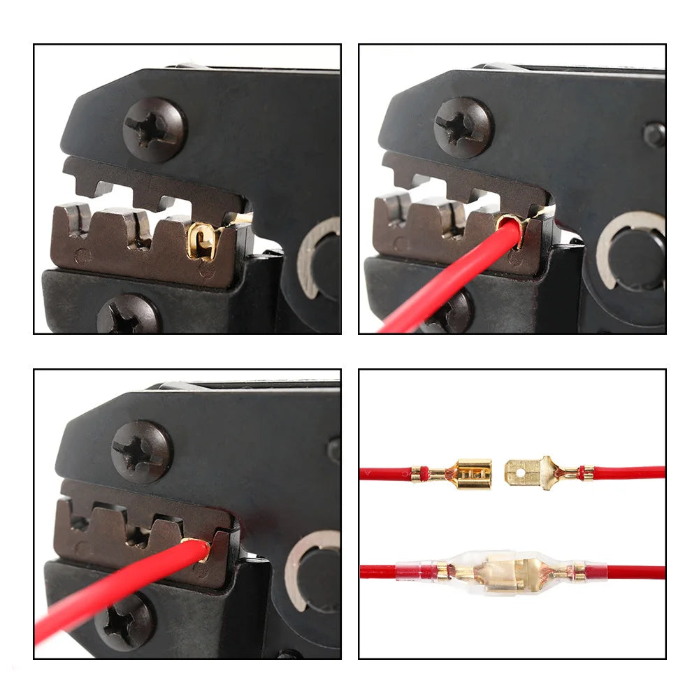 Set Conector Terminal Crimp Pilers Prensa Frío Cable Eléctrico (2.8/4.8/6.3mm, Enchufe Resorte Universal Aislado SN48B) (135/270 Piezas)