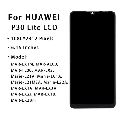 OEM LCD For HUAWEI P30 Lite Display LCD Screen Digitizer Assembly Replace For HUAWEI P30 Lite Nova 4e MAR-LX1A LX2 LX3A Screen