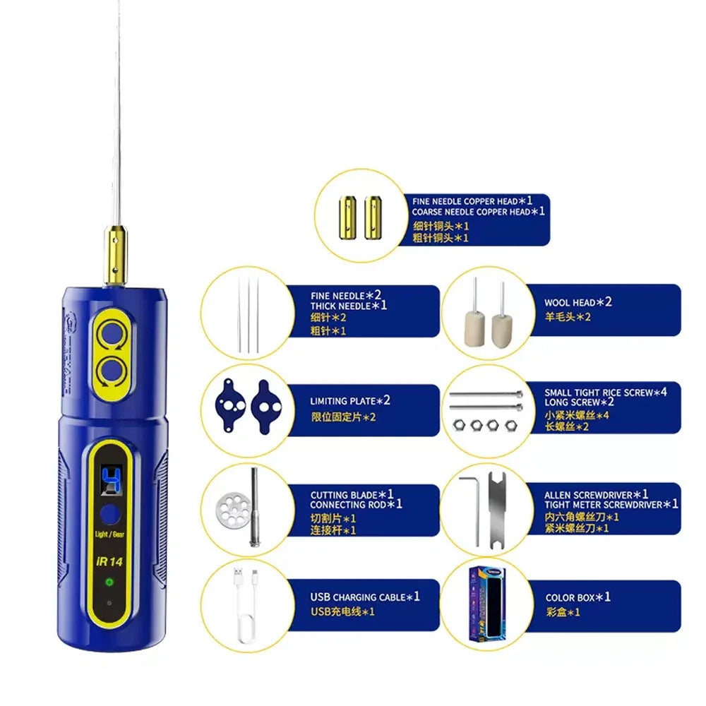 Herramienta Eléctrica Removedora Pegamento OCA Mechanic (IR14/IR13/IR10 PRO) con Lámpara Polvo Verde y Pantalla LED