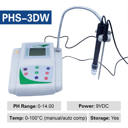 Medidor de pH de Sobremesa PHS-3C para Laboratorio - Tester Digital Calidad Agua Alta Precisión