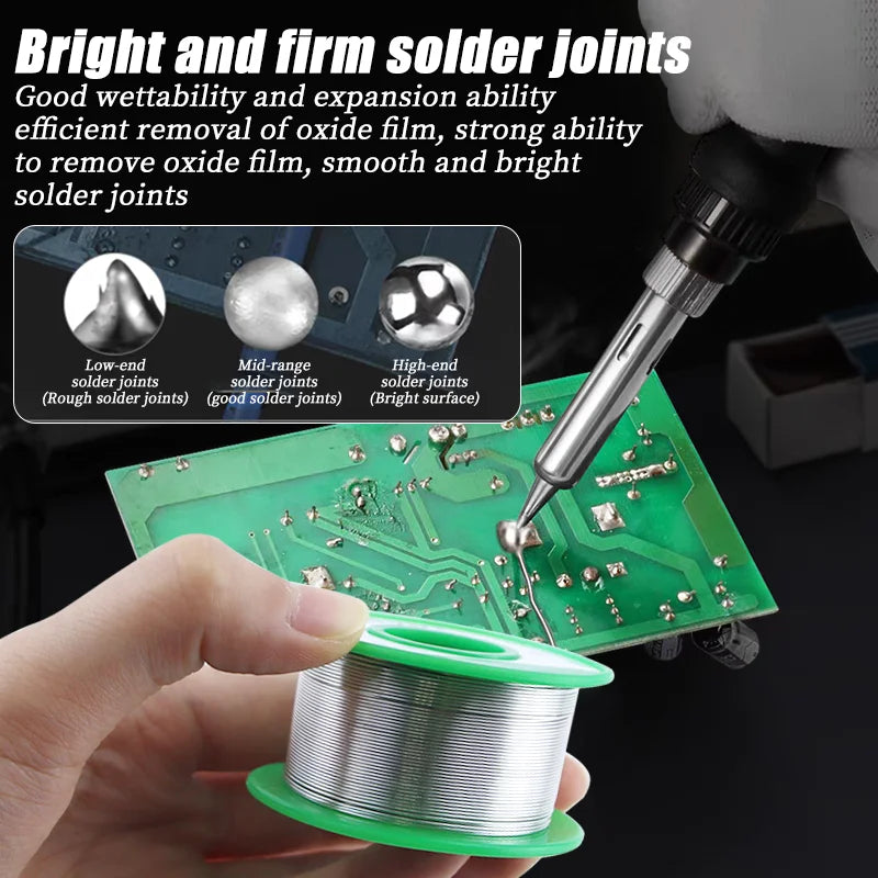 Rollo Alambre Soldadura Sin Plomo (Sn99.3/Cu0.7) Alta Pureza para Reparación Electrónica (Flux Protección Ambiental)