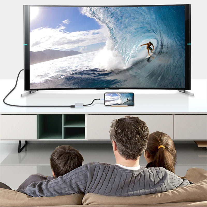 Hub USB-C Docking Station con HDMI 4K, VGA, USB 3.0 para MacBook/iPad/Samsung Dex