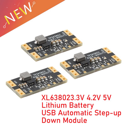 Lote 10 Pcs Módulo Regulador Automático Voltaje Step-Up/Down USB Batería Litio 3.3V/4.2V/5V (XL63802 / TPS63802)