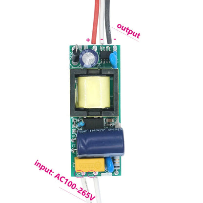 Driver LED Aislado Bicolor (3 Pines, 300mA) 3W / 4-7W / 8-12W / 12-18W Fuente Alimentación Iluminación (1 Unidad)