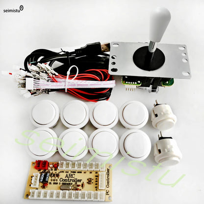 Kit DIY Joystick Arcade (Copia Sanwa) con Botones Pulsadores para PC/Raspberry Pi (Controlador USB Zero Delay)