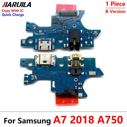 Placa Puerto Carga Micro USB con Micrófono, IC y Flex para Samsung Galaxy A02/A02S/A03S/A12/A21S/A31/A51 (1 Unidad)