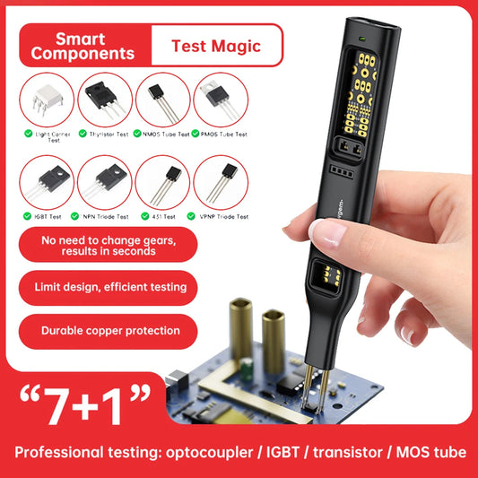 Tester Multifuncional de Transistores (NMOS, PMOS, IGBT, Tiristores, Optoacopladores, PNP/NPN)