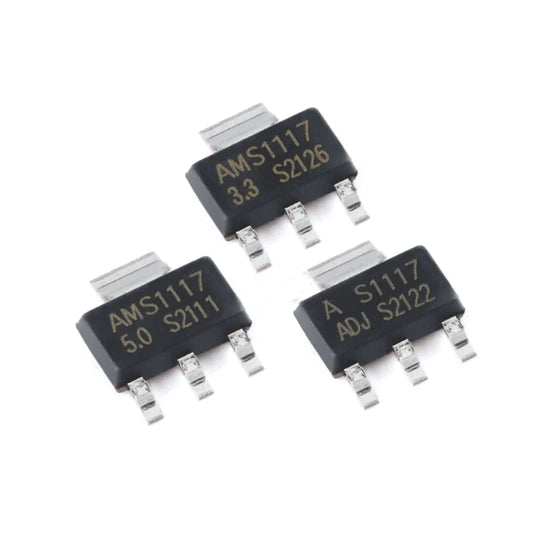 Regulador Voltaje AMS1117 (3.3V / 5.0V) SOT-223 (50 Unidades)