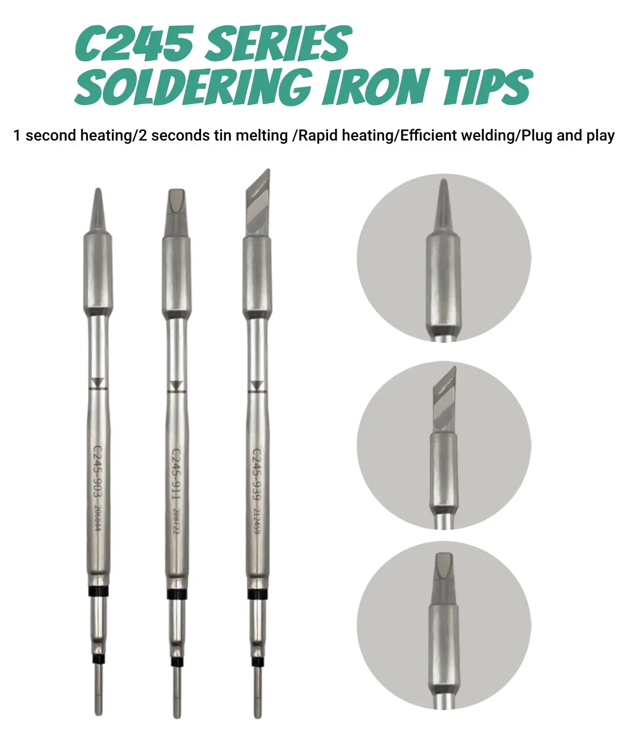 JBC Soldering Iron Tips  C245 Series 789/771/790 Lead Free Heating Original Welding Head Welding Supplies Repair Tool