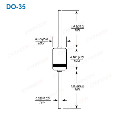 1N34A 1N5711 1N6263 1N60 1N60P BAT41 BAT42 BAT43 BAT85 Small Signal Schottky Barrier Switching Diode Axial  for TV AM FM Radio