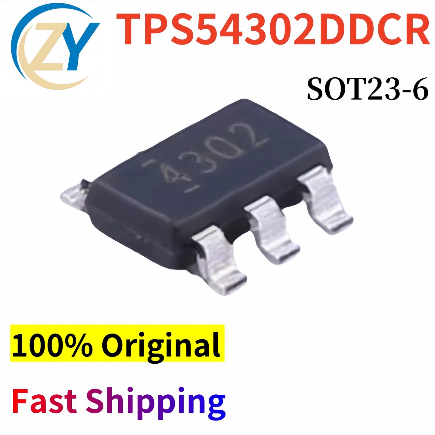 Lote 10 Pcs PMIC TPS54302DDCR (TPS54302) SOT23-6 40uA 28V Original