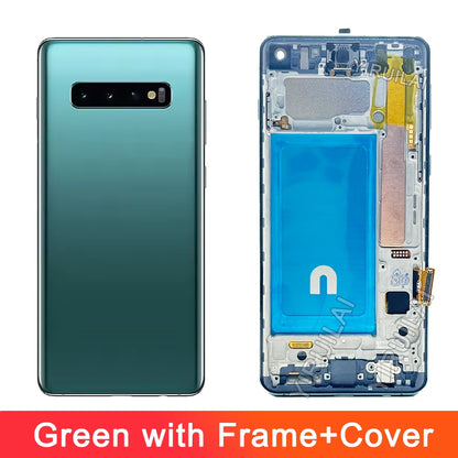 TFT probado S10 LCD para Samsung Galaxy S10 SM-G973F/DS G973U G973 LCD S10 pantalla LCD MONTAJE DE digitalizador con pantalla táctil reemplazo