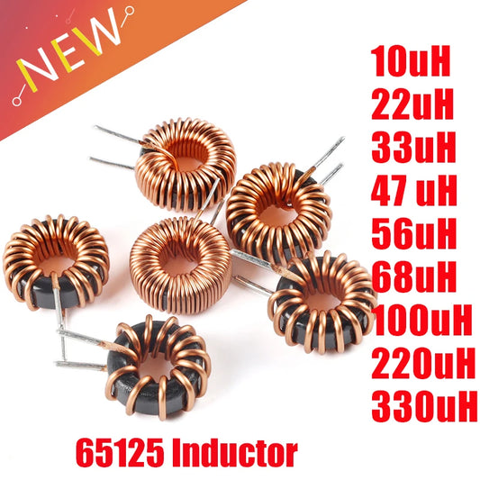 Inductor Núcleo Toroide 65125 Aluminio - Varios Valores (22uH/33uH/470uH) - Lote 2 Piezas