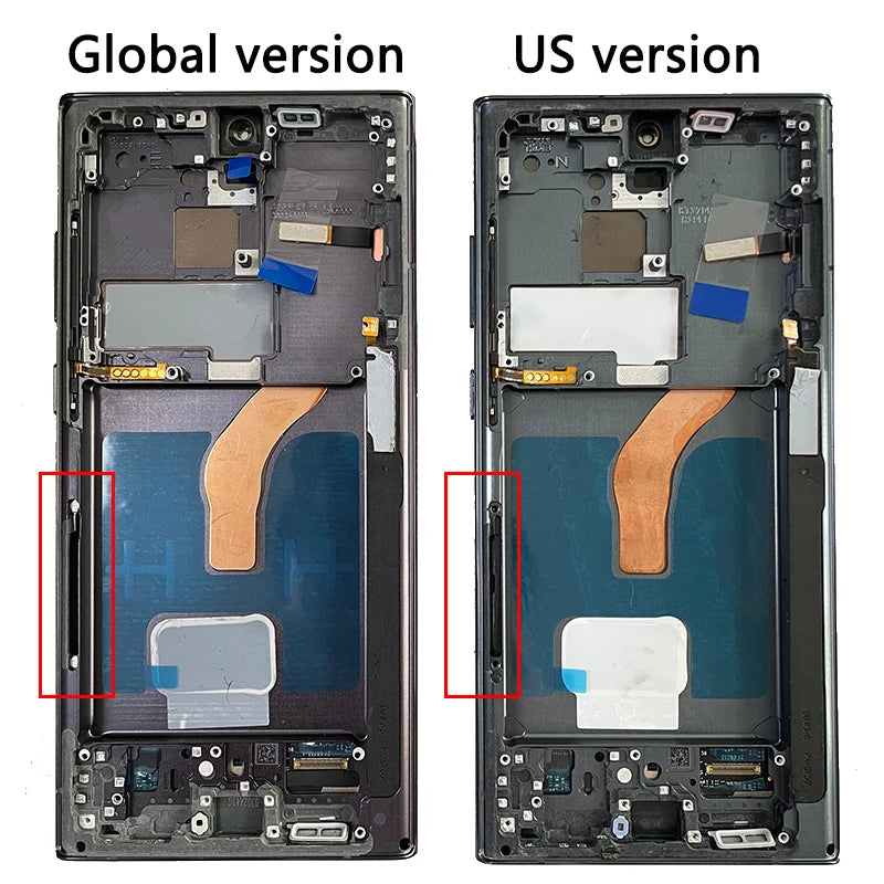 Pantalla Super AMOLED con Marco y Digitalizador Táctil para Samsung Galaxy S22 Ultra 5G (S908B/DS/N/U/E)
