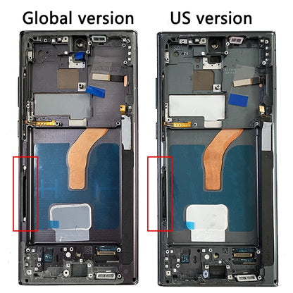 Pantalla Super AMOLED con Marco y Digitalizador Táctil para Samsung Galaxy S22 Ultra 5G (S908B/DS/N/U/E)