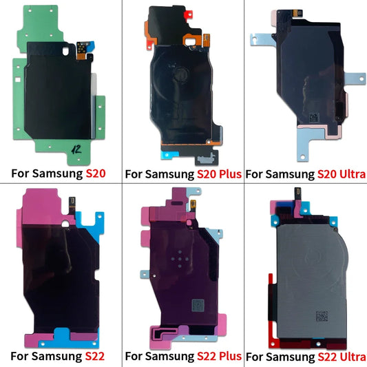 Bobina Carga Inalámbrica con Módulo NFC y Flex para Samsung Galaxy S20/S21/S22/S23 FE/Plus/Ultra (Repuesto)