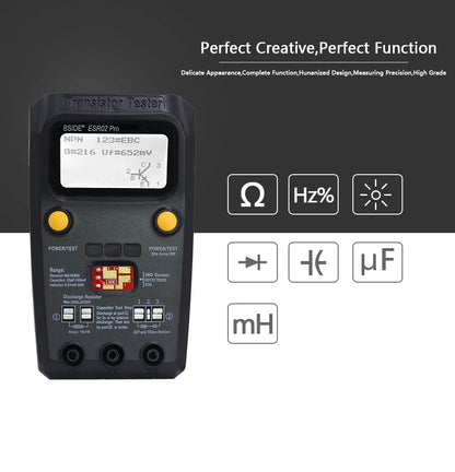 Tester Transistor Multiuso BSIDE ESR02PRO - Medidor Diodo, Triodo, Capacitancia, Resistencia (MOS/PNP/NPN/SMD)