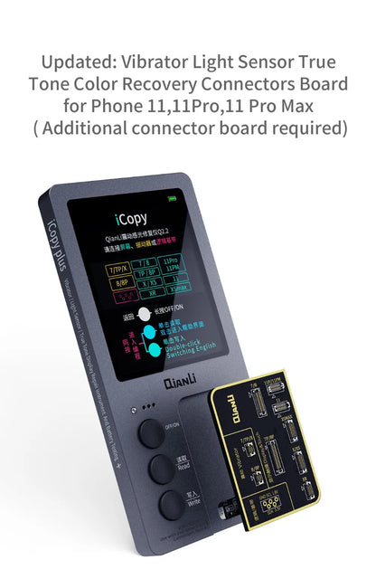 Qianli iCopy Plus 2.3v 2025 LCD Ture Tone Virbrator EEPROM Programmer Battery Testing Board Headset For iPhone 7- 11 12Pro Max